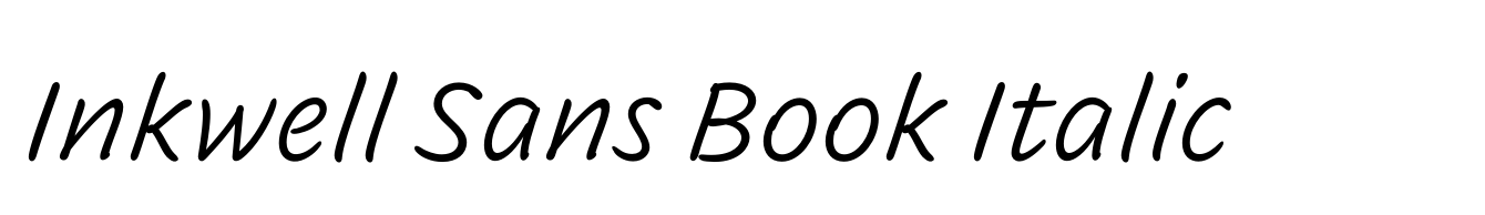Inkwell Sans Book Italic